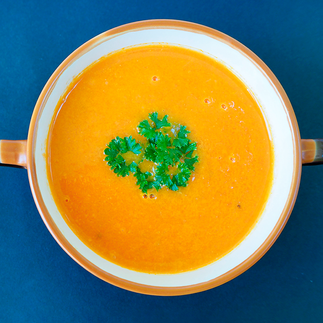 Sopa Creme de Laranja e Gengibre
